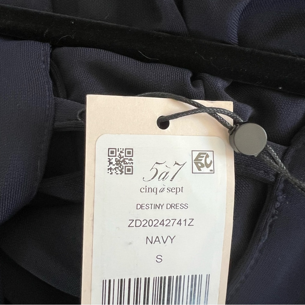 Cinq à Sept Destiny Plunge Mini Dress Navy NWT - Picture 7 of 9
